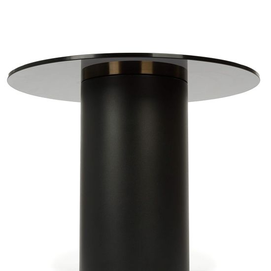 Кофейный стол Nille диаметр 60, сталь и стекло