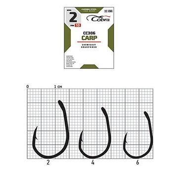 Крючки Cobra CARP CC306  №2, 10 шт.