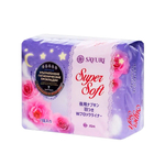 Прокладки гигиенические Sayuri Super Soft ночные с защитными бортиками 5 капель ультратонкие 32 см 7 шт