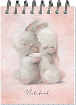 Блокнот "Милашки-обнимашки" А7 40л, на металлическом гребне