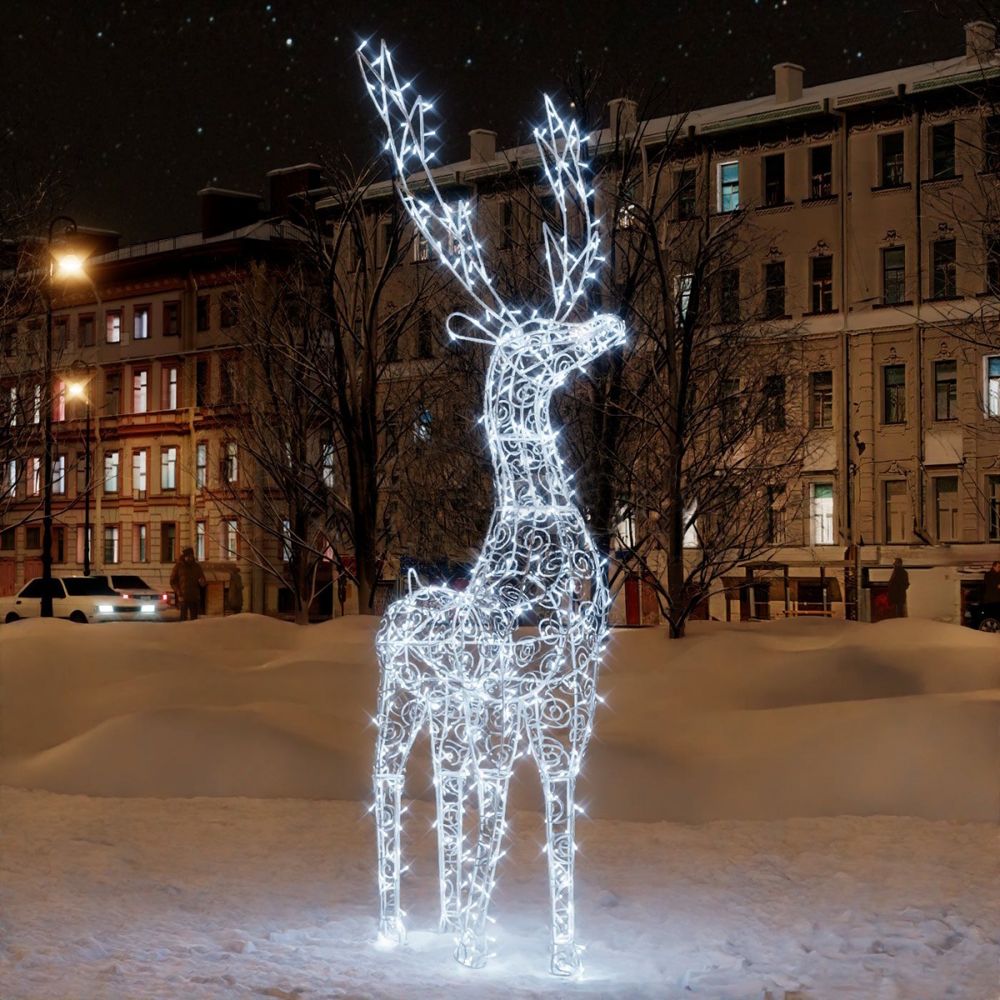 Светодиодная фигура "Олень" ажурный каркас