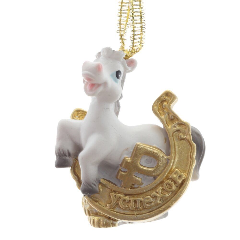 GAEM Фигурка декоративная подвесная "Лошадка", L5 W2 H5 см, 2в.