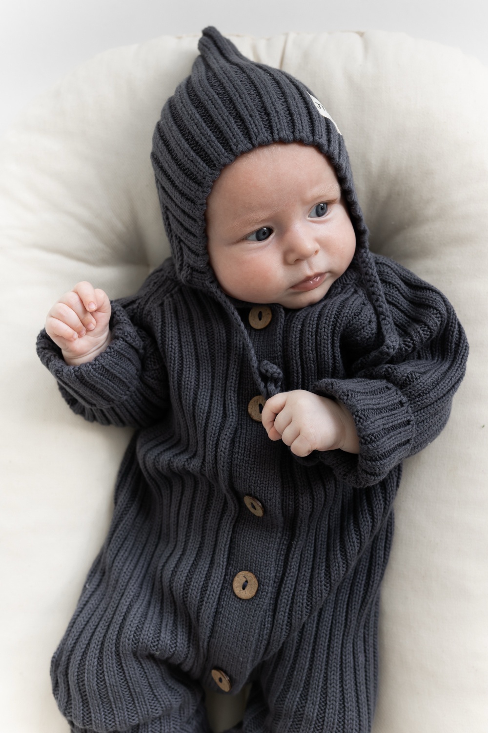 Комплект 3в1 лапша из 100% хлопка Антрацитовый