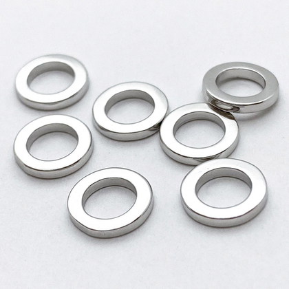 Коннектор Круг, родиевое покрытие, размер 9 мм, толщина 1,5 мм, цена за 1 шт