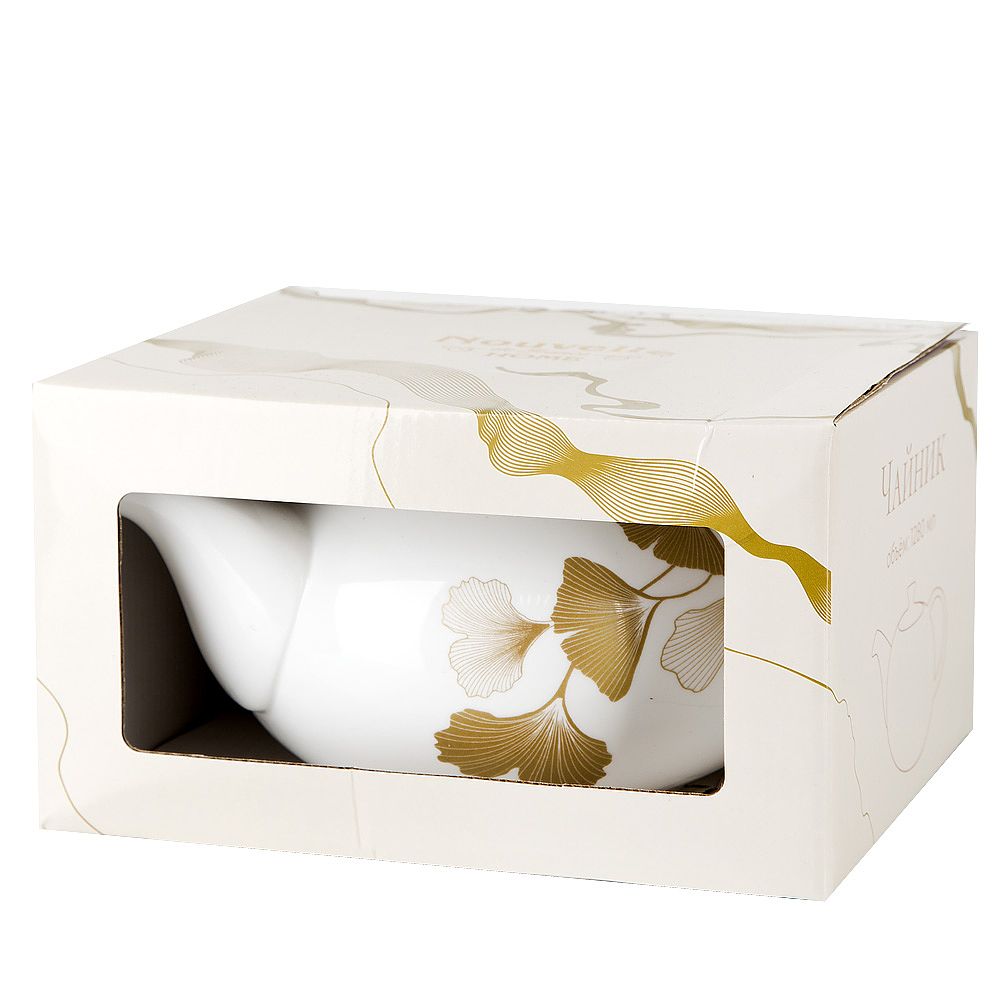 Чайник " " костяной фарфор v=1280мл (подарочная упаковка)