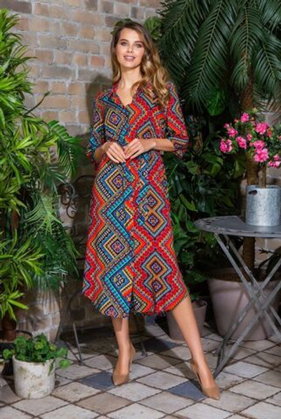 Платье-рубашка Jana (Размер: M) (Цвет: красный)