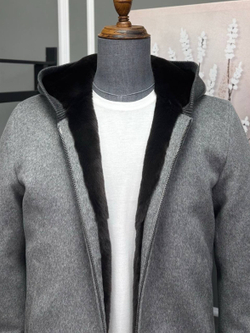 Кашемировый бомбер с мехом Loro Piana