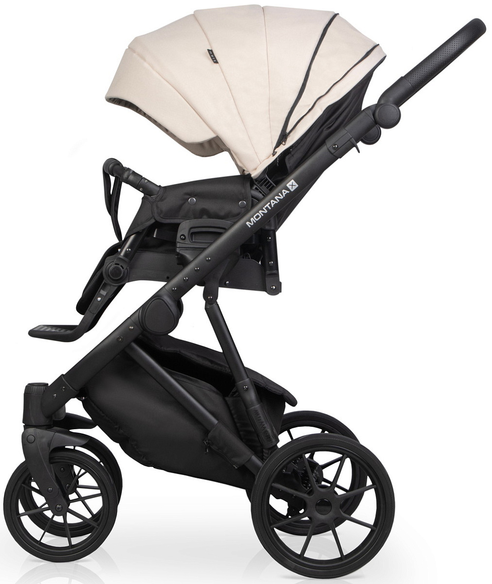 Детская коляска Riko Basic Montana Plus X 2 в 1 43 Mocca (коричневый-бежевый)