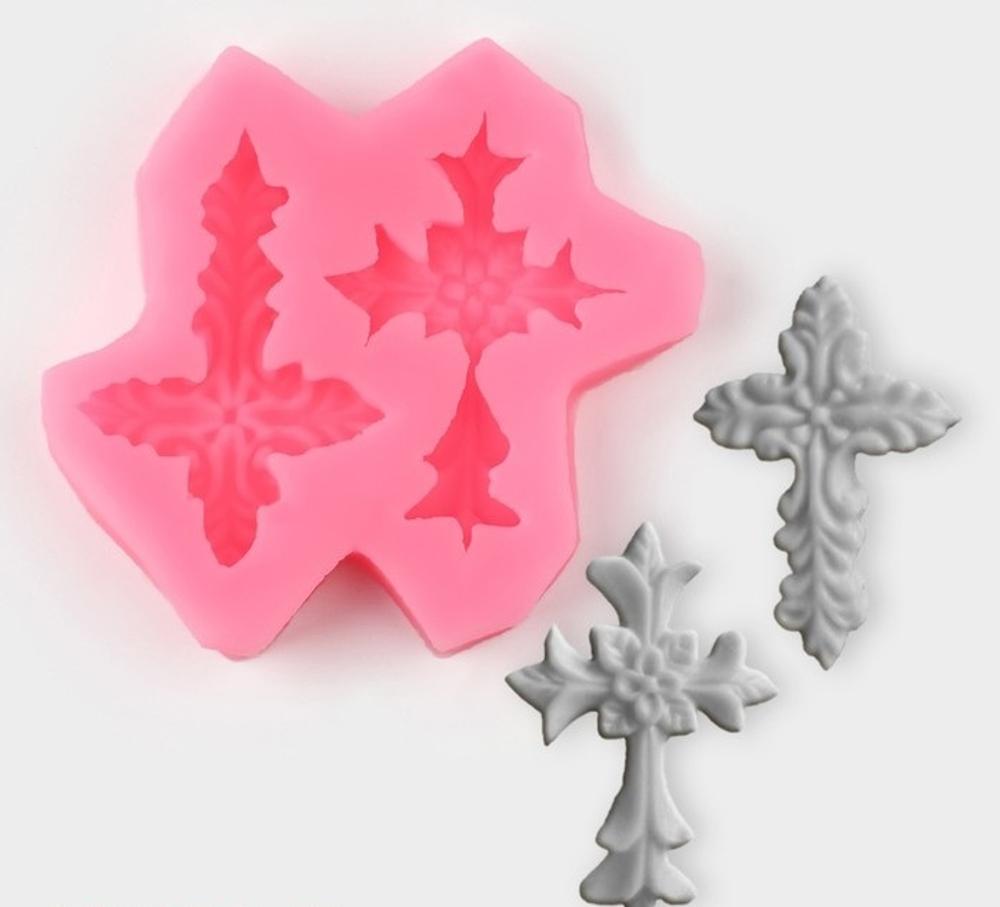 Молд силиконовый для заливки "Крестики" 7*7см