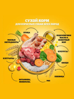 Сухой корм для взрослых собак всех пород. Говядина