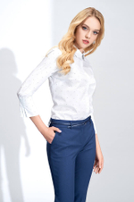 22057 Блузка женская  (белый принт)