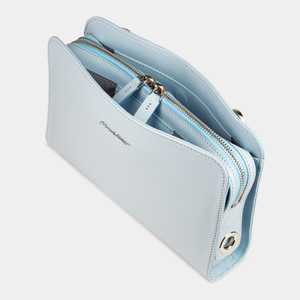 Сумка Emilie из кожи козы, голубого цвета