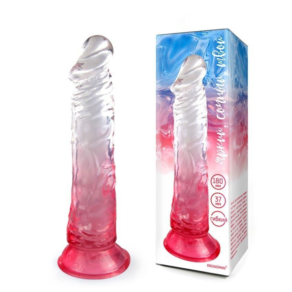 Фаллоимитатор Erowoman-Eroman на присоске, 20,5 см, красный