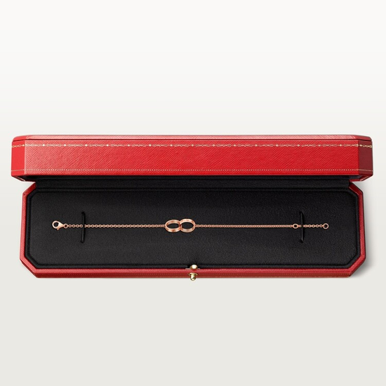 Cartier LOVE bracelet, on chain in rose gold