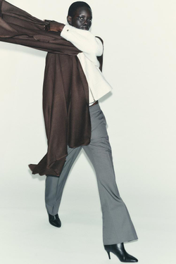 ZARA ОДНОТОННЫЙ МЯГКИЙ ПЛАТОК, КОРИЧНЕВЫЙ