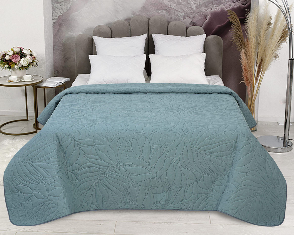 Покрывало на кровать, стеганое, поплин с размерами 215х220