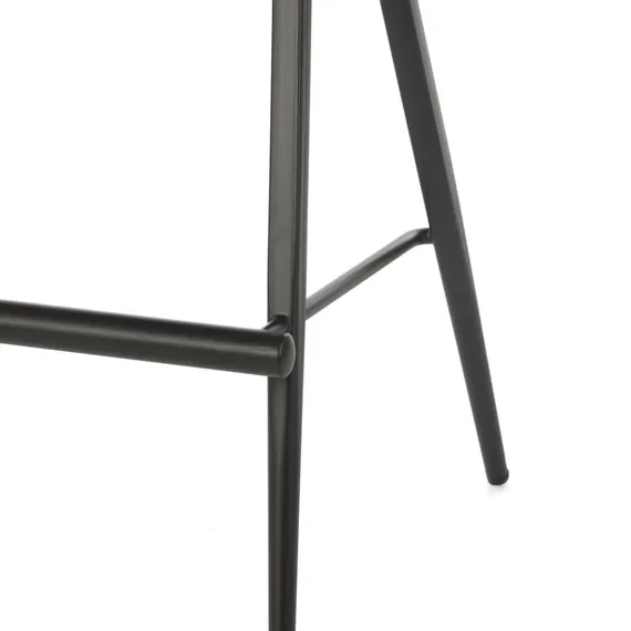 Полубарный стул Dune 65 см, черная экокожа, спинка орех