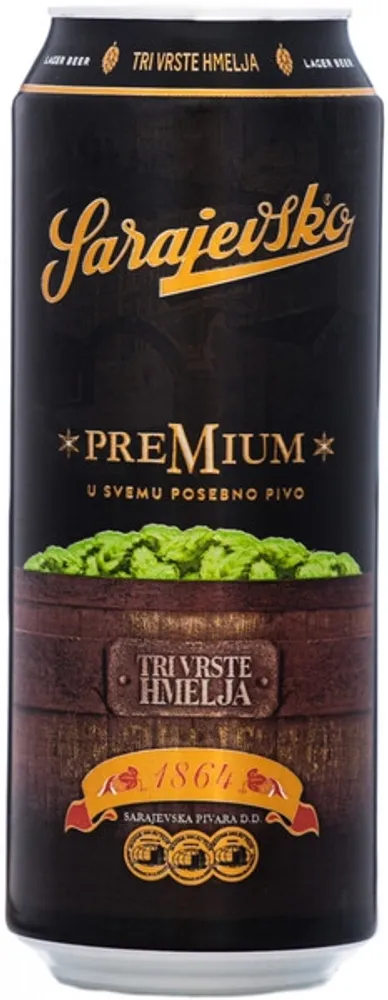Пиво Сараевское Премиум / Sarajevsko Premium 0.5 - банка