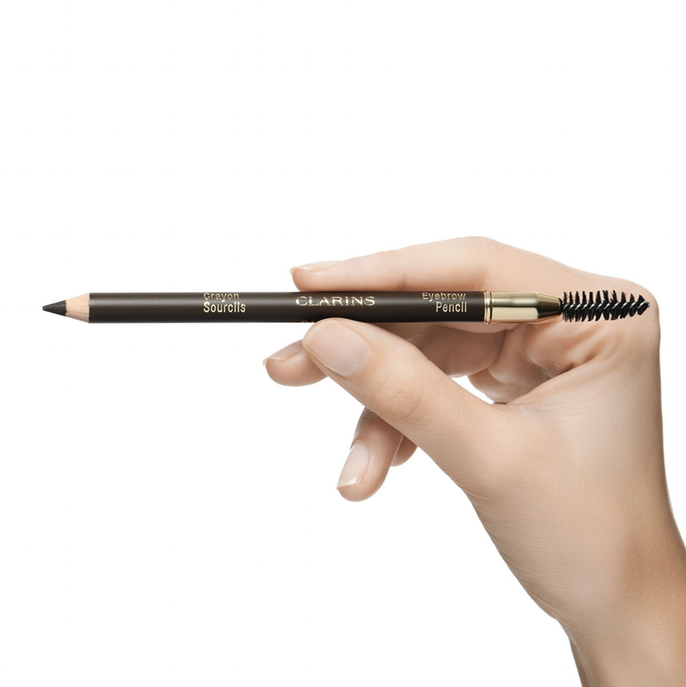 Clarins Eyebrow Crayon Sourcils - Карандаш для бровей с щеточкой оттенок 01 - Dark Brown, 1 g