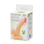 Вибратор-реалистик на присоске Super Rota Dong (14,5×3,2 см)