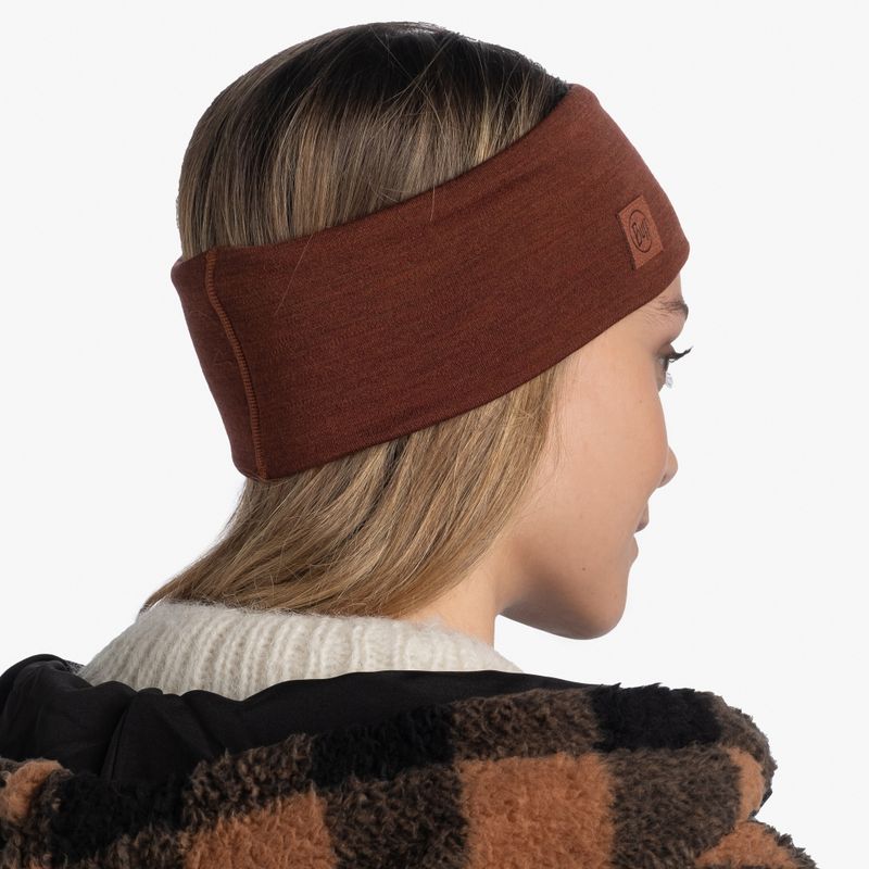 Шерстяная повязка на голову Buff Headband Midweight Wool Solid Sienna Фото 3