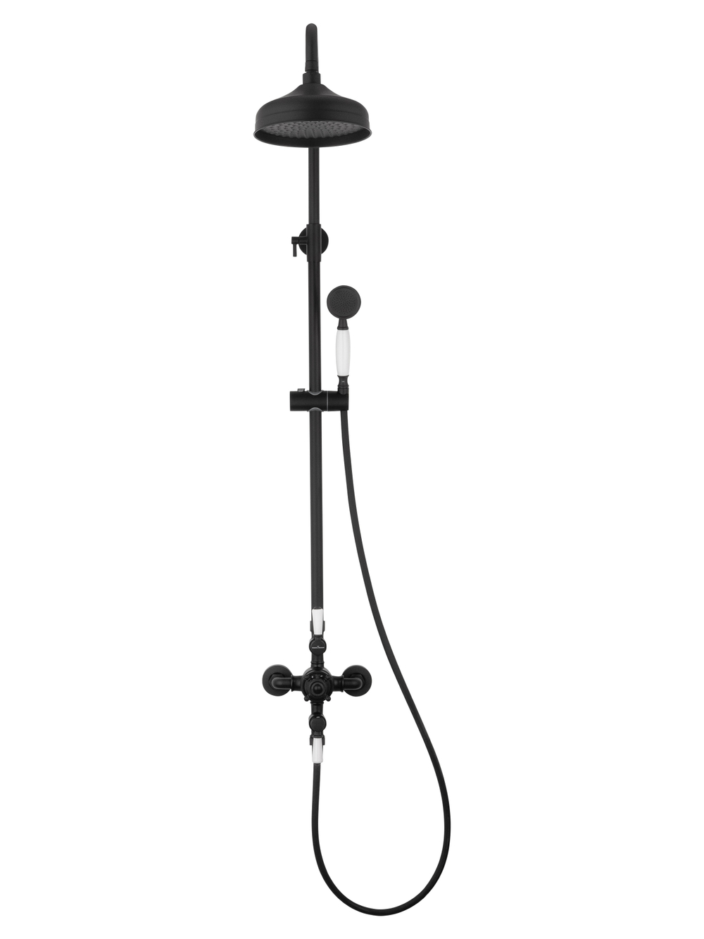 Душевая система с термостатом WONZON & WOGHAND RETRO, Черный матовый (WW-B3041-MB)