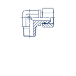 Соединение PFN90 BSP 5/8 - NPT 1/2