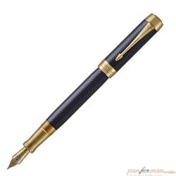 Перьевая ручка Parker Duofold F307 Prestige Centennial Blue Chevron GT перо M 18К (1931370)