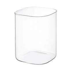 Банка для хранения квадратная Vacuum Glass, 1 л, светло-серая