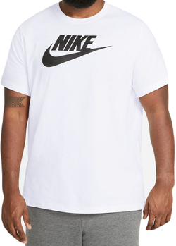 Мужская теннисная футболка Nike Sportswear T-Shirt Icon Futura - white/black