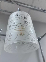 Люстра потолочная GERDA E14*5*60W хром, белый