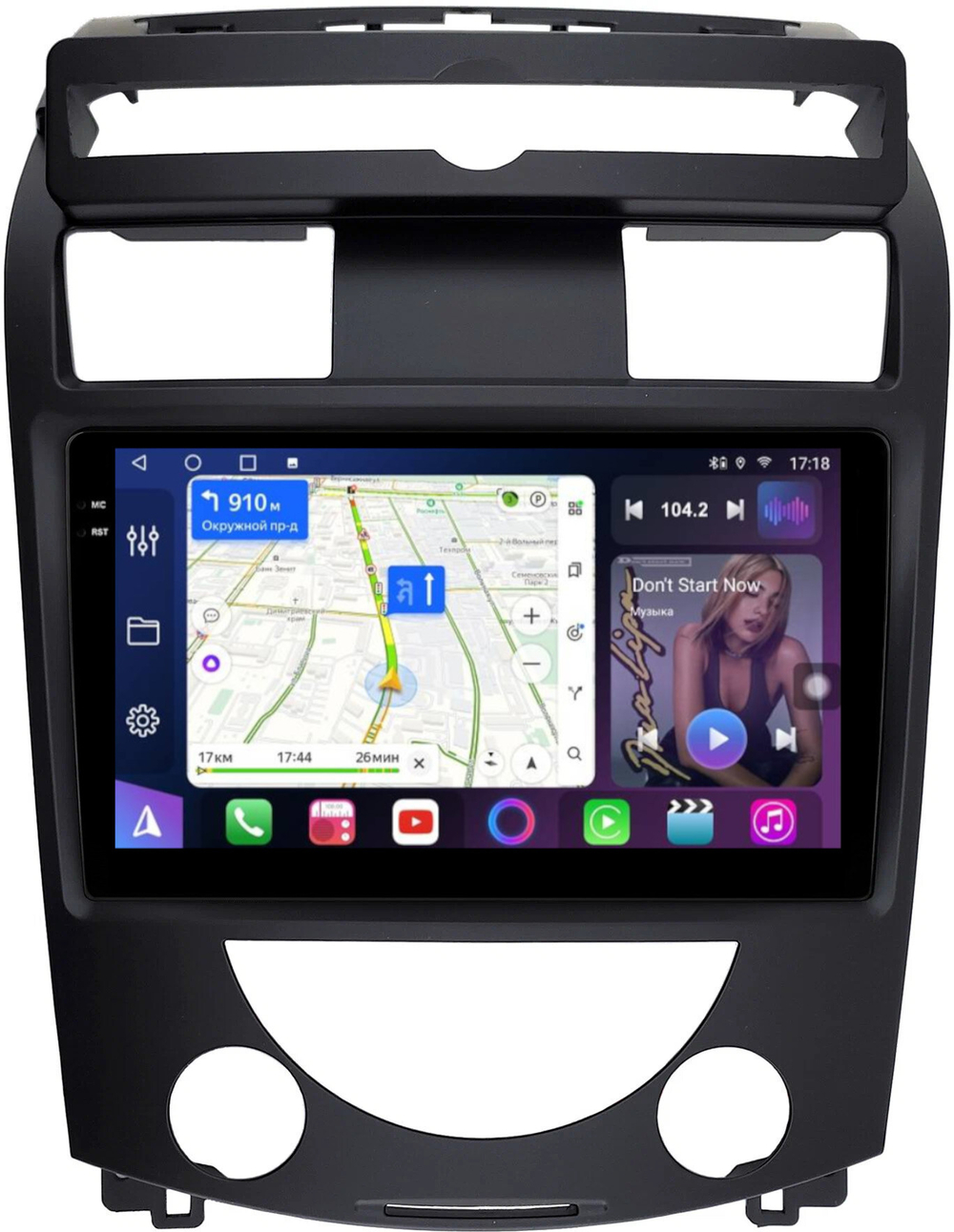 Магнитола для SsangYong Rexton 2 Y250 2007-2012 - FarCar 3271-10 монитор 10.36" QLED на Android 14, TS18, CarPlay, 4G SIM-слот