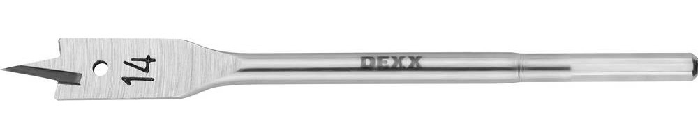 DEXX 14x152мм, сверло перовое по дереву, шестигранный хвостовик