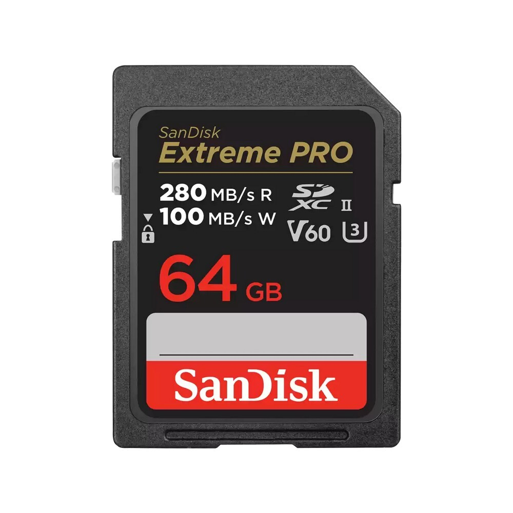 Карта памяти SanDisk SDXC 64Gb Extreme Pro V60 UHS-II U-3 R/W 280/100 MB/s