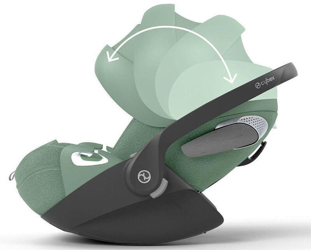 Коляска Cybex Coya Matt Black Frame Cloud T i-Size Leaf Green Plus 2 в 1 Leaf Green с дождевиком