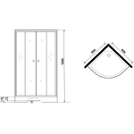 Душевой уголок Niagara Eco 90x90 NG-007-14 Black профиль Черный стекло с рисунком