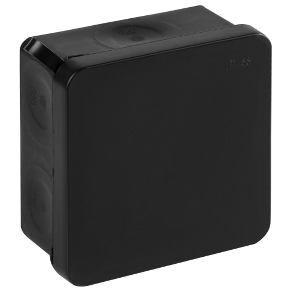 Распаячная коробка ЭРА KOR-80-80-40-8g-P-2MP-B двухкомпонентная HF стойкая к УФ 80х80х40мм черная прямой монтаж IP66