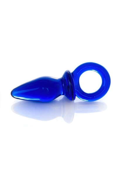 Анальный массажер из стекла Sexus Glass (Цвет: Синий)