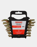 Набор рожковых ключей REXANT 6-17 мм, 6 шт желтый цинк 12-5843-2