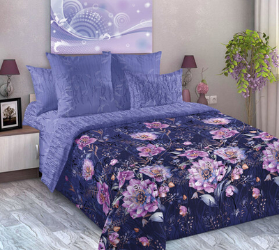 Постельное белье перкаль на резинке 2-спальное Вечерние грезы 1