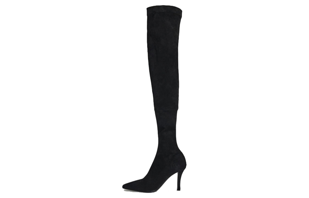 THE ROW Suede Over the knee Boots 8.4cm Women"s Black