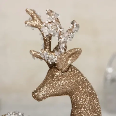 Фигурка новогодняя MAGIC «Блестящее копытце» 22*33*7 см, Шампань