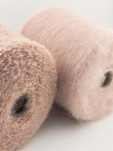 Розовая Пудра 75% кид мохер 25% шелк  250 м/100 гр