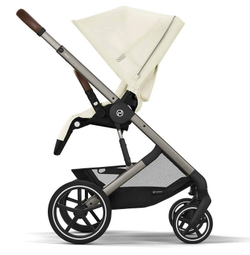 Коляска Cybex Balios S Lux TPE 2025 Cloud G i-Size Magic Black 3 в 1 Seashell Beige с дождевиками