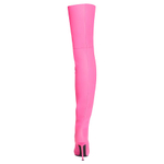 Balenciaga Knife Shark Knee High Boots 11cm Women"s Pink
