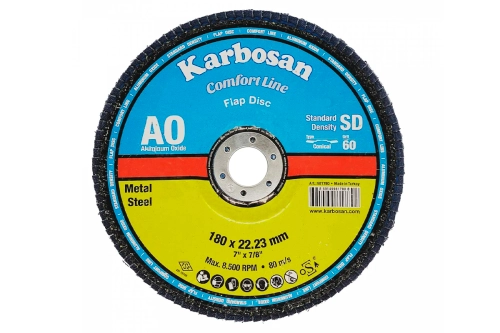 Круг лепестковый КЛТ 2 180х22 Р60 Karbosan Comfort Line AO SD Flap Конический