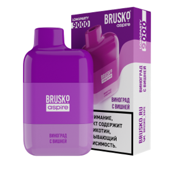 ОЭС (М) BRUSKO LONGPARTY 9000 Виноград с Вишней