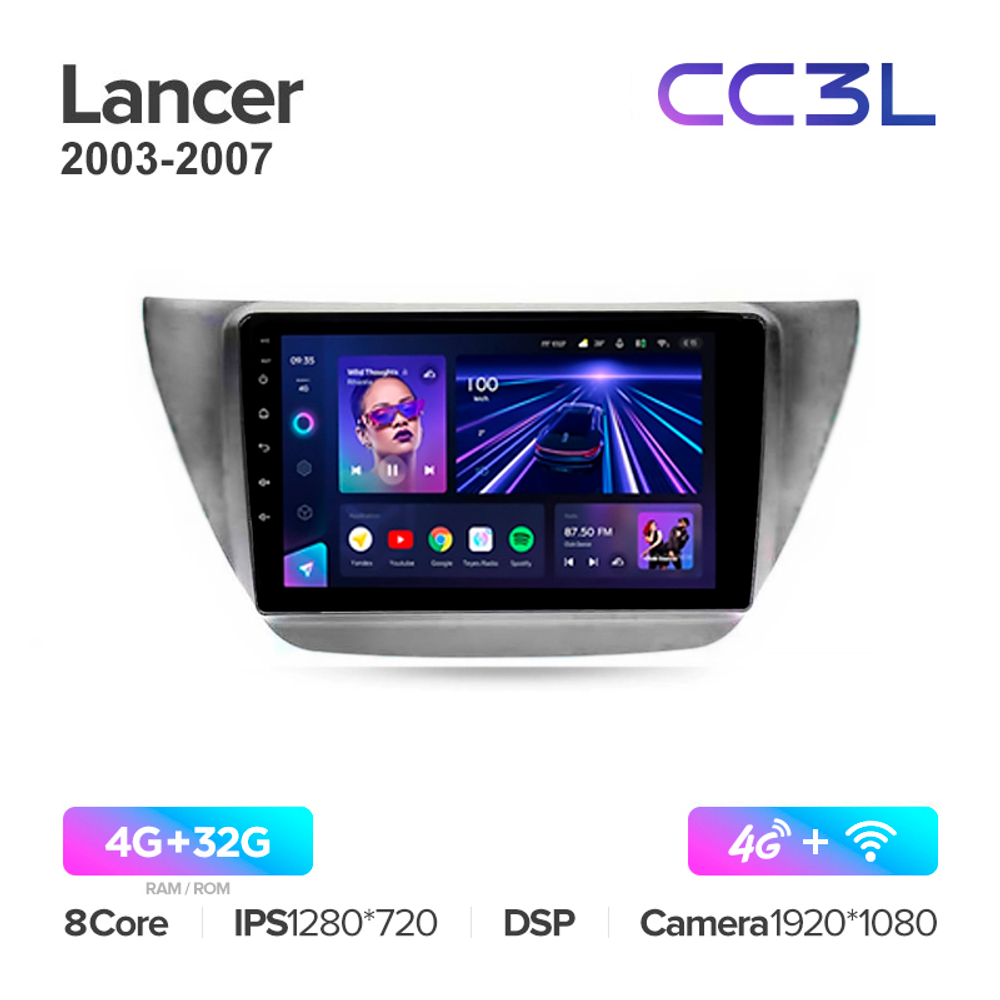 Teyes CC3L 9"для Mitsubishi Lancer 2003-2007