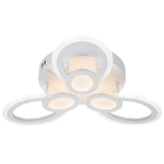 Светодиодный светильник 51Вт, 4245Лм, 3300К-6500К,Ra>80, ИК-пульт, плавная регулировка мощности, изменение цветовой температуры, ночник, металл/акрил, белый