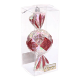 Елочная игрушка "Сладкая конфетка" 6,3*6,3*15 см, Красный (Серпантин)